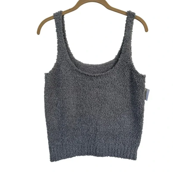 SKIMS Cozy Knit Tank Top Charcoal Grey Sz 2X/3X Lounge Active Cabin Sleep - Picture 2 of 6